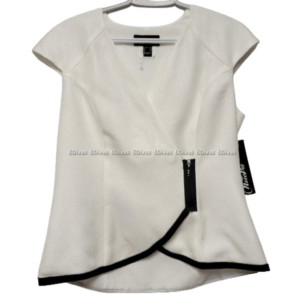 𝅺Sleeveless Vest Blouse White Vest Top -Size 10 / Size 12 / Size 14- Brand NEW!